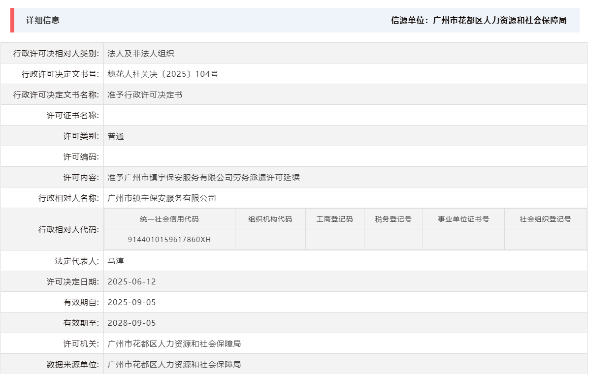 6.12准予中国十大无码av排行
镇宇保安服务有限公司劳务派遣许可延续.png